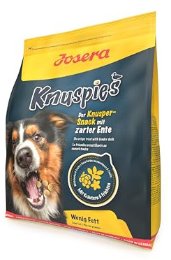 JOSERA Knuspies mit Ente | 10kg | Premium Hundesnack - fettarm | Adult | Feine Hundeleckerlis - auch als Belohnungssnack | Geflügel & Ente | mit Käutern & Früchten | weizenfrei