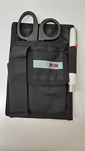 PAX Holster L (groß) mit Inhalt - Schwarz - Nylon - 2 Taschen - Reißverschluss