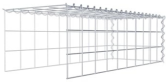 GABIONA Cestino di Pietra Gabbione Maglie rettangolari, 10 x 10 cm, profondità 40 cm, Coltivazione Cestino Typ 4, Chiusura a Spirale, con zincatura galvanica