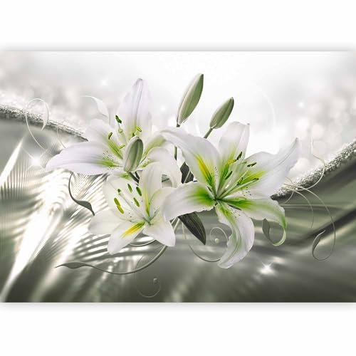 Fotomurales B&D XXL - Flores Lirios 350x256 cm XXL Papel pintado tejido no tejido Decoración de Pared decorativos Murales moderna Diseno Fotográfico Naturaleza Abstracto b-a-0329-a-c