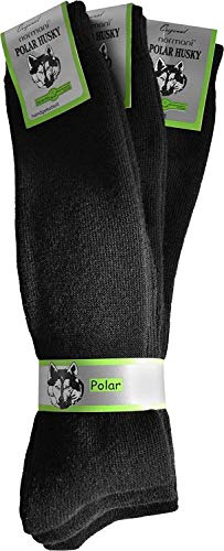 normani 3 Paar Thermo-Kniestrümpfe oder Socken von POLAR HUSKY® mit Vollplüsch und Schafwolle Sehr warm! Perfekt für Stiefel geeignet Nie wieder kalte Füße!