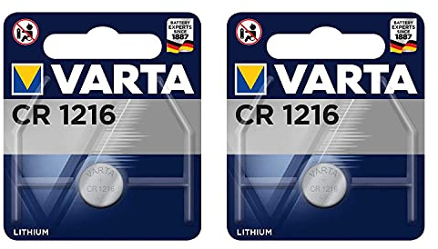 VARTA Lot de 2 Piles bouton lithiumElectronics, CR1216, 3 Volt