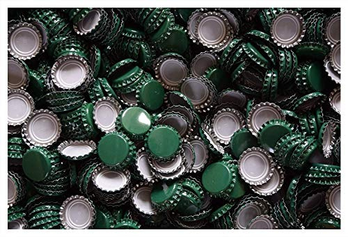 Bottle Caps Green Unstamped 26 mm Pack of 1,000 KA26 for DIY Beer Brewing, Pint, Beer Kit