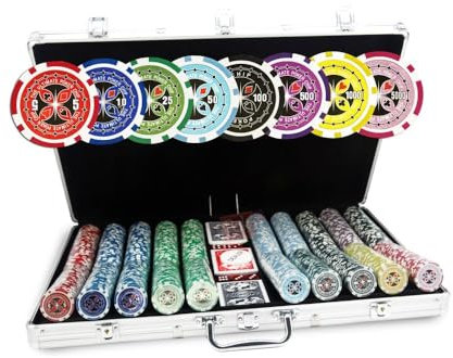POKEO Pokerkoffer - Ultimate Poker Chips 1000 Jetons - Poker Set für Erwachsene