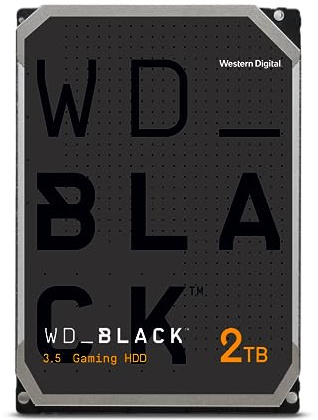 WD_BLACK Hochleistungsspeicher 2 TB (HDD, interne Gaming Festplatte, 7.200 U/min, SATA 6 Gbit/s, 256 MB Cache, 3.5 Zoll, Gaming HDD) Schwarz
