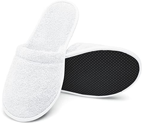 Arus Pantoufles Mules 2 Paire Chaussons de Bain Ultra-Légers, 43-46, Blanc