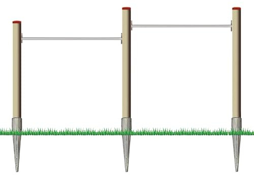 Gartenpirat Doppelreck Modell DLV aus Lärche mit Edelstahl-Reckstangen