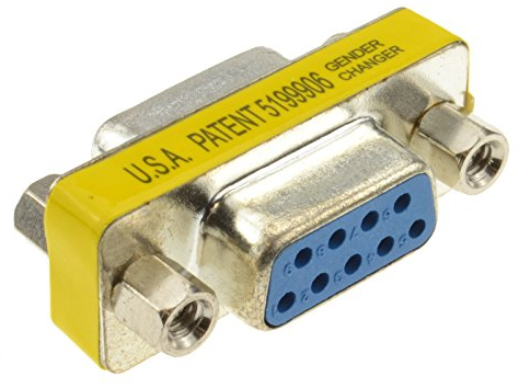 kenable Gender Changer 9 pin Female to Female Serial Coupler RS232 Adapter