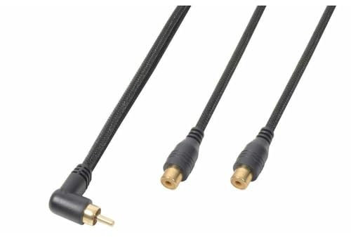 PD Connex Kenable™ - Cavo Audio da RCA Maschio ad Angolo retto a Doppio RCA, per DJ Studio, 0,3 m