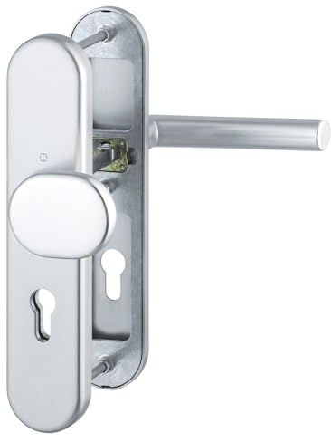 HOPPE Juego de sustitución SH Amsterdam – sobre placa larga PZ72, 42 – 47, sin Kzs, plateado; 1 juego