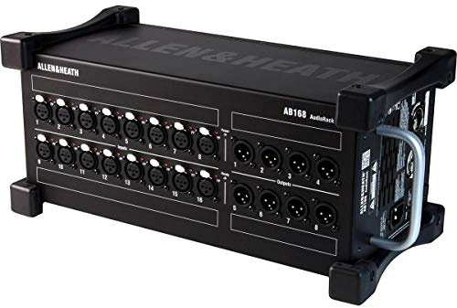 Allen & Heath AB168 Rack de audio remoto/caja de escenario portátil para GLD y Qu Series, 16 entradas XLR, 8 salidas XLR (AH-AB-168)