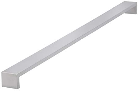 SIRO Möbelgriff Bannewitz, Schlicht, Edelstahl fein geschliffen, 674 mm x 34 mm x 40 mm, LA 664 mm, 2047-674N1