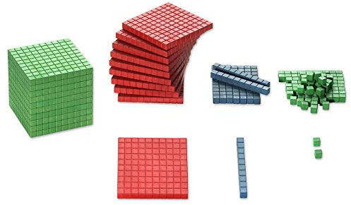 Montessori Material, Mathematischer Würfel in Montessori-Farben | zum Lernen der Stellenwerte