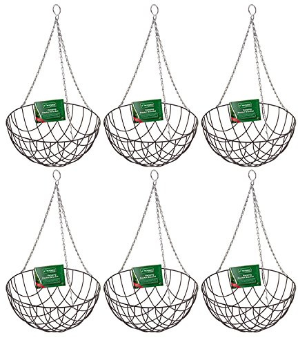 Kingfisher hanging basket bracket plant pc wire home decor green with chain pot wall outdoor garden hook indoor flower planter metal light storage bird feeder wind chime fence