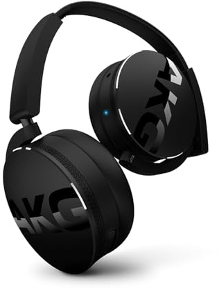 AKG Y50BTBLK Portable Foldable On-Ear Rechargeable Bluetooth Headphones - Black
