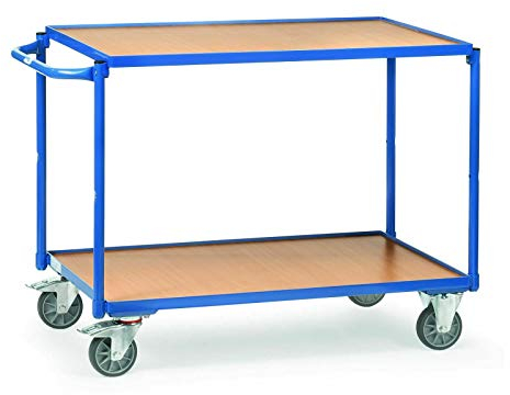 Tischwagen mit 2 Ladeflächen Traglast (kg): 250 Ladefläche: 985 x 590 mm RAL 5010 Enzianblau