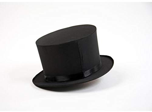 Festartikel Müller Klappzylinder Chapeau Claque für Erwachsene in der Farbe Schwarz, Größe 58, 742.200.01