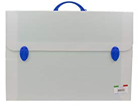 Favorit 2000, PF140304 Valigetta Every Line 03, Formato 38.5 x 52.5 x 8 cm in Polionda Neutro con 2 Chiusure, Accessori in Colori Assortiti