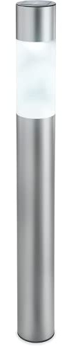 Esotec Solarlaterne für außen stehend Pole Light H=70cm, Solar Standleuchte Garten, Wegeleuchte, Gartenbeleuchtung, Duo Color warmweiß kaltweiß, Aluminium 102606