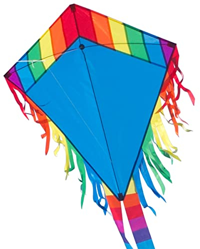 CIM Einleiner-Drachen - Maya Eddy Blue - für Kinder ab 3 Jahren - Abmessung: 65x72cm - inkl. 80m Drachenschnur und 2x250cm Streifenschwänze