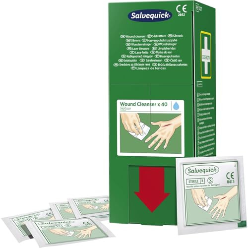 SALVEQUICK Wundreiniger steril 11 x 12 cm Inhalt: 40 Tücher