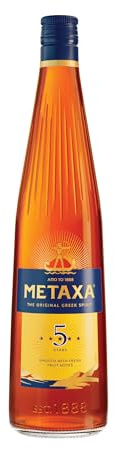 Metaxa 5 Sterne mit 38% vol. | Einzigartiger Brandy aus Griechenland (1 x 1,0l)