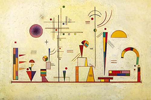 1art1 Wassily Kandinsky Ernst Und Spaß, 1930 Selbstklebende Fototapete Poster-Tapete 180x120 cm