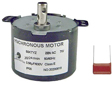 CHANCS 50KTYZ Getriebemotor AC 220V 20RPM CW/CCW Langsam laufender Elektromotor Mikro-Motor Motor Dauermagnet