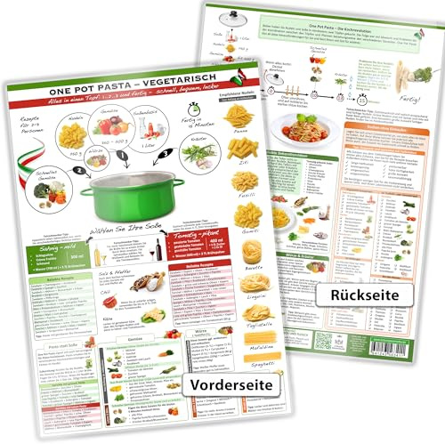 One Pot Pasta Vegetarisch & Alles in einen Topf (2024) – die Kochrevolution 1..2..3 und fertig - schnell, bequem, lecker mit Bonus Einkaufsführer und ... Einkaufsführer und 1 Stunde Dinnermusik