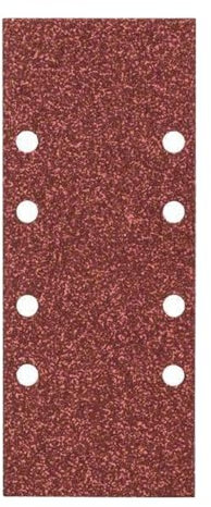 Bosch 2607017099 25 Fogli Abrasivi Orbitale, Grana 80, 93 x 230 mm, 8 Fori