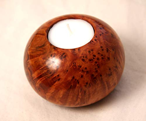 Thuya Wood Sphere Candle Holder / Tealight Holder