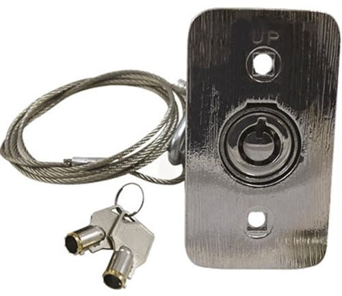 OnlineGarageDoorSpares Garage Door External Emergency Release Device – Round Flat Key Type with 3' Cable