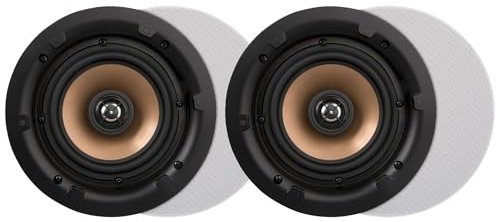 Artsound HPRO650 6,5 Zoll Wand- und Deckenlautsprecher, 20-120 Watt, für Heim, Badezimmer, Küche, Büro, HiFi, mit schwenkbarem Hochtöner, Aluminium-Konus, Ausschnittschablone, rund, 230x85mm, <50m²