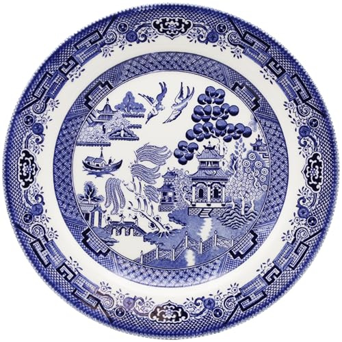 Churchill Blu Willow Mint Dinner Plate, Multi-Colour, 26 cm