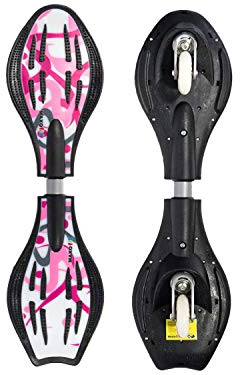 Waveboard MAXOfit Pro Close Mini Luna |Bis 129 kg | Mit Leuchtrollen, Tasche und Zubehör