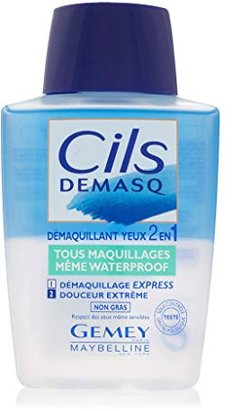 Maybelline New York - Démaquillant Bi-Phase Yeux - Tous Maquillages même Waterproof - Cils Demasq - 125 ml