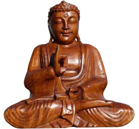 Super schöner 20 cm BUDDHA Meditation HOLZ BUDDA Feng Shui BM20