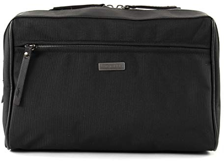 Bugatti Contratempo Kulturbeutel Damen und Herren, Kulturtasche Männer, Toiletry Bag Waschtasche Waschbeutel Toilettentasche, Schwarz