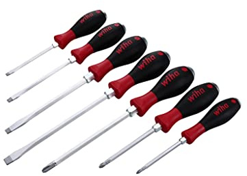 Wiha 53097 SoftFinish X Schlitz- und Kreuzschlitzschraubendreher-Set, 7-teilig