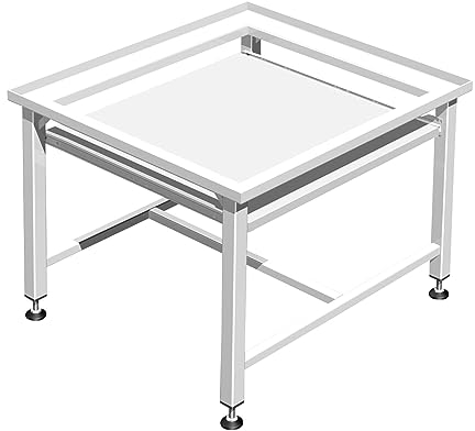 Metallbau Sent Waschmaschinen Untergestell 40 cm - mit Ablage - voll verschweißt - Untergestell - Podest - Kühlschrank Untergestell - Sockel - Unterschrank - Made in Germany - Handarbeit