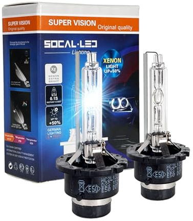 SOCAL-LED 2x D2S HID Ampoules 35W AC OEM Xenon phares Direct Remplacement 12000K Rose Pourpre