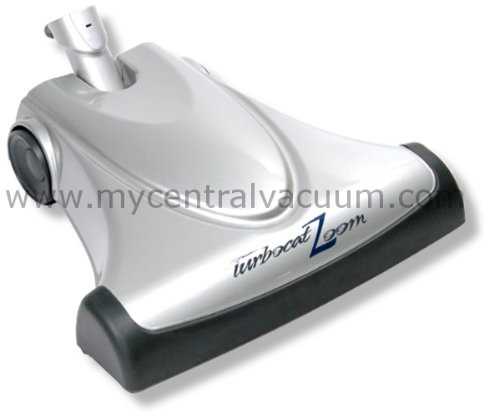 TurboCat Zoom Air Driven Central Vacuum Power Brush in Platinum Silver-Gray
