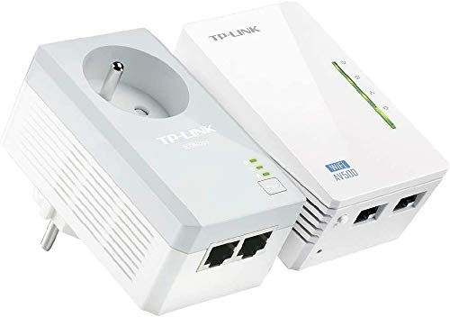 TP-Link - 2 Puertos Powerline WiFi Extender Kit 1 TL-WPA4220 1 TL-PA4020P 500Mbps Powerline 300Mbps - TLWPA4225KIT