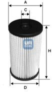 Ufi 26.007.00 - Kraftstofffilter
