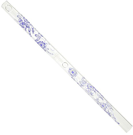 Hall Crystal Flute 12216 - Inline Glass Flute in D - Blue Delft