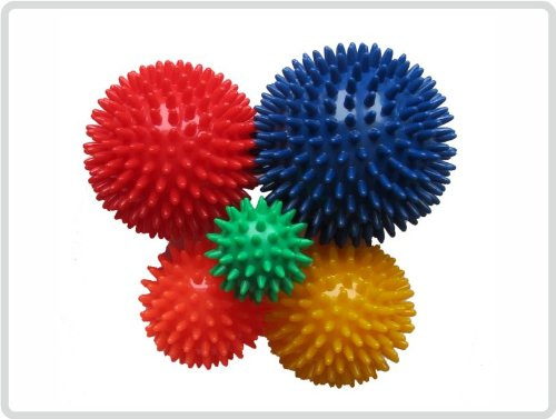 Teckmedi Igelball Igel-Ball Noppenball Massageball, ø 6 cm Farbe: Orange *Top-Qualität*