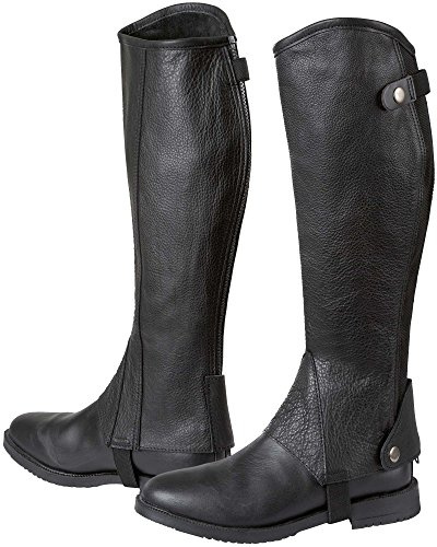 Covalliero 324031 - Gambali in ecopelle elastica, taglia M, colore: Nero