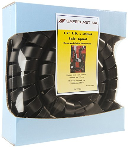 Caplugs SPPC Series – Safeplast Safe-Spiral Pre-Cut Spiral Wrap, Hose & Cable Protector, Yellow HD-PE, 2.0 OD x 10' Pre-Cut Lengths, Hydraulic & Pneumatic Hoses (50PC10bk)