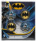 Joy Toy 301016 – Batman Aimants De 2,5 cm en Verre, 4 pièces dans Un Emballage Cadeau, 1 x 8,5 x 9,5 cm