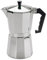 cilio Espressokocher Classico für 3 Tassen | Höhe: 16 cm | Ø: 8,5 cm | Aluminium-Gehäuse | Silber | Espresso Kocher mit Planboden | für Reisen oder Camping | Camping Kaffeekocher